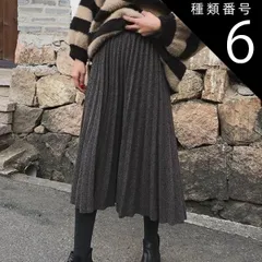 種類6：ブラック/L ロング丈 プリーツ スカート 秋冬スカート スカート プリーツスカート ロング ウエストゴム 伸縮性 かわいい 大人可愛い きれいめ シンプル カジュアル 大人 上品 おしゃれ 大人女子 こなれ感 ラブリー キュート ガーリー クール モ