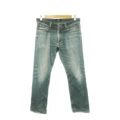 バーバリーブラックレーベル BURBERRY BLACK LABEL デニムパンツ ジーンズ ストレート ストレッチ Dリング 76 青 ブルー /AH6 ■GY01