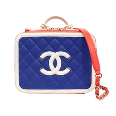 CHANEL シャネル CCフィリグリー 2WAY バニティバッグ ショルダーバッグ A93343 キャビアスキン マルチカラー ゴールド金具 27番台