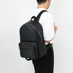 ■HUGO BOSS ヒューゴボス 50536499 Ray Backpack N バックパック フロントポケット リュック デイパック A4収納可能 フェイクレザー 旅行 通勤 通学のサムネイル