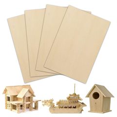 新品 DIY 木材 ベニヤ板 固い板 薄い 4 極薄シート 300mmx200mm 厚さ1.5mm クラフト材料 モデリング 版画 彫刻 DIY 工作 超軽量 塗れるボード 画材用の便利なボードセット