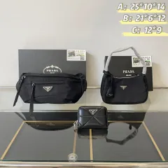 [本日特価] TOP New 2024 高品質3点セット - Prada ウエストバッグ + アンダーアームバッグ + 財布 本日限定特別割引！ [本日特価|新品未使用品]