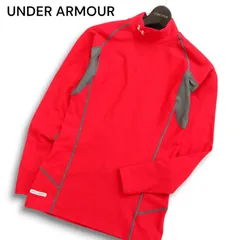 UNDER ARMOUR アンダーアーマー ロゴ刺繍★ 裏起毛 長袖 モックネック プルオーバー シャツ Sz.MD メンズ トレーニング