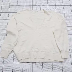 ◇ ⊇ LOWRYS FARM ローリーズファーム シンプル系 長袖 Vネックスウェット サイズＦ ベージュ系 レディース E  【1508250014970】