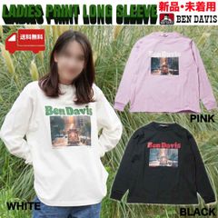 BEN DAVIS◾️新品・未使用◾️LADIES PRINT LONG SLEEVE (BDZL3-1001)リサイクルコットン ロングスリーブTシャツ