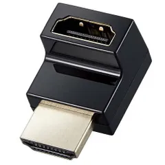 【新品・5営業日で発送】ELECOM エレコム HDMI延長アダプター／L字上／AF-AM／スリムタイプ／ブラック(AD-HDAABS01BK)