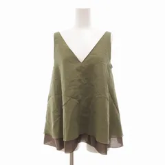 エリン ELIN Solid layered tank キャミソール シアー バイカラー 36 S 11901-12-2214 カーキ 茶 ブラウン /JS ■GY19のサムネイル