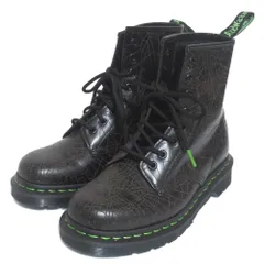 新品同様 DR. MARTENS ドクターマーチン 1460 スパイダー 8ホールブーツ レースアップ ショートブーツ サイズUK4 約23cm ブラック レディース 古着 中古 USED