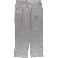 古着 チェック柄 ワンタック スラックスパンツ メンズw37相当 ヴィンテージ/eaa548891