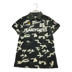 中古 レディース パーリーゲイツ PEARLY GATES 半袖ポロシャツ 1(M) カーキ カモフラ柄