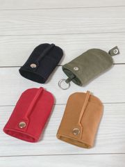 倉敷帆布　ベル型　キーケース　　スマートキーケース　　レッド　カーキ　ブラック　キャメル