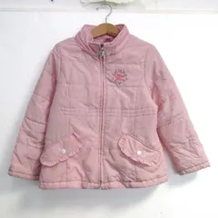 メゾピアノ 中綿ジャケット ジャンパー アウター キッズ 女の子用 110サイズ ピンク Mezzo Piano 【中古】