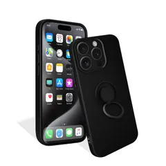 【特売】iPhone 15 Pro ケース リング付き シリコン 耐衝撃 アイフォン15 Pro リング カバー 全面保護 いphone 15 pro スマホケース TPU 360°回転 スタンド機能 車載スタンド対応 ストラップホール付き 擦り傷防止 6.1