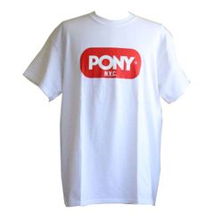 PONY（ポニー）半袖Tシャツ　ホワイト　白色　胸ロゴ　S.M.L.XL４サイズ