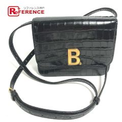 BALENCIAGA ショルダーバッグ 黒 レザー キルティング BALENCIAGA Crush キルティング レザー ミディアム ショルダー
