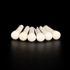 KIZAI QC0040 Kizai 기타 브리지 핀, 사골로 제작, 표백, 무장식, 높은 전도성