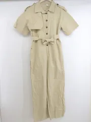 ◇ ◎ BROWN SUGAR 半袖 オールインワン サイズF ライトベージュ レディース P  【1301270007560】