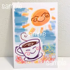 コーヒー オリジナル イラスト ポストカード【No.3】