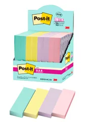 【迅速発送】ポストイット 付箋 強粘着 ふせん マルチカラー5N 75×25mm 90枚 4色 各6パッド 紙箱 5001SS-MC-5N