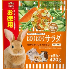 （まとめ買い）マルカン ぱりぱりサラダ お徳用 420g 小動物用フード 【×3セット】