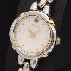 稼働品 SEIKO セイコー ティセ 腕時計 シルバー文字盤