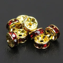 50個　平ロンデル　サイアム　　(サイズ　5mm 6mm 7mm 8mm 、台座カラー　シルバー　ゴールド　選択可能) スペーサー　ブレスレット　アンクル　ネックレス　イヤリング　ピアス　ハンドメイド　アクセサリー　パーツ