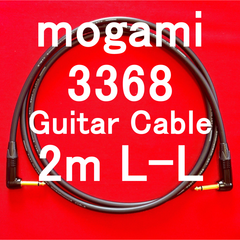 mogami 3368 Guitar Bass 高品位Cable w/ Neutrik Gold Plated Plug LL 2m