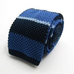 バナナリパブリック ブランド ネクタイ ボーダー柄 ニットタイ PO メンズ ネイビー Banana Republic 【中古】