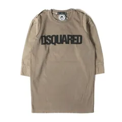【新品】DSQUARED2 ディースクエアード カットソー サイズ:XS / ガーメントダイ加工 フロント ロゴ 切替 ハーフスリーブ カットソー (S71GC0804) / カーキ / トップス Tシャツ 長袖【メンズ】のサムネイル