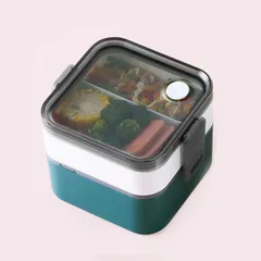 新品・未使用弁当箱 1段 2段 弁当 ランチボックス おしゃれ ナチュラル スリム 仕切り お弁当 ランチボックス 1段 2段 レンジ