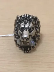 GUCCI グッチ ライオンヘッド リング 指輪 15号 シルバー 累積売上第1位【GUCCI☆グッチ】ライオンヘッド 18K リング (GUCCI