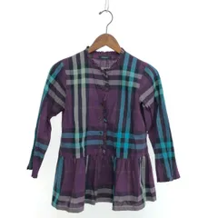 良好 BURBERRY LONDON バーバリーロンドン 長袖 ブラウス キッズサイズ:150  パープル  レディース 　240001154698