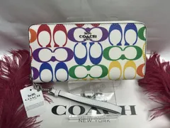 2024年最新】新品未使用 coach 長財布 シグネチャー レインボーの人気