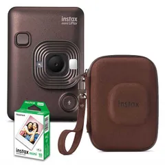 (フィルム10枚・カメラケースセット)富士フィルム　チェキリプレイC　ブロンズ チェキカメラ INS LIPLAY C BRONZE VN