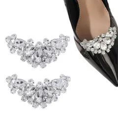 【在庫処分】アクセサリー 靴飾り ワンタッチ着脱 シューズ 簡単取り外し可能 靴 キラキラ パンプス 装飾品 靴のクリップ 飾り 結婚式 シューズクリップ【1ペア】 卒業式 卒園式 [YANHUILAY] パーティー 入学式