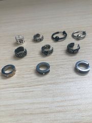【在庫処分】 イヤーカフ フェイクピアス 10点セット メンズ fp-968