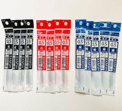 ぺんてる ビクーニャ ノック式 油性ボールペン 替芯 BXM5H 0.5 黒・赤・青 13本セット 替え芯