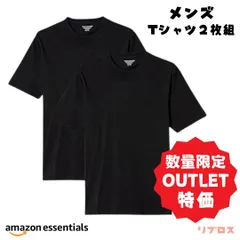 新品 Amazon Essentials Tシャツ 2枚組 メンズ Sサイズ クルーネック レギュラーフィット クラシック 半袖 ブラック 洗濯機洗い可 普段着 ティシャツ おしゃれ インナー