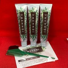 新品 3本 MEHNDI メヘンディ ナチュラルヘアカラープロ 135g DB | Mercari
