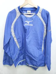 ◇ Θ MIZUNO ミズノ サッカー　ナイロン 長袖 ピステ　ジャケット　シャツ サイズM ブルー メンズ P  【1410230001422】