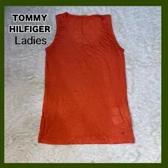 トミーヒルフィガー Tommy HILFIGER レディース リネン タンクトップ オレンジ S 薄手 夏物のサムネイル