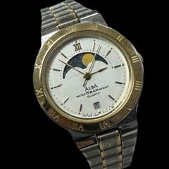希少/稼働品SEIKO ALBA ムーンフェイズ クォーツ ヴィンテージ腕時計
