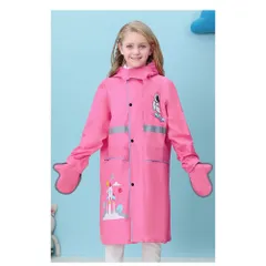 ☆ ピンク ☆ XLサイズ ☆ レインコート pmyracoat03 レインコート キッズ ワンピース カッパ 合羽 レインウェア フード レイングッズ 雨具 男の子 女の子 男女兼用 子供用 子供 こども 子ども かわいい 雨 梅雨 小学生 幼稚園