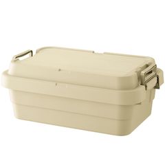【迅速発送】リス(RISU) 収納ボックス トランクカーゴ 30L ベージュ 日本製 TC-50S LOW コンテナ ボックス スタッキング 屋外収納 キャンプ 防水 GHON230