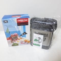 W795　未使用　COMBI700 SKY CLUB コンビ シリーズ スカイクラブ 二筒式Wポット 水筒　ブラック　アウトドア　昭和レトロ