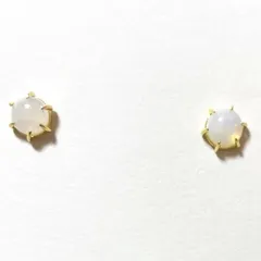 SILVER925製・18KGP仕上げ　宝石質エチオピア産オパールAA+　ピアス　天然石