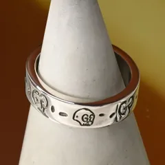 美品✨GUCCI グッチ　リング　ゴースト　シルバー925 #18 磨き済み GUCCI グッチ 指輪 メンズ 正規品 シルバーアクセサリー リング