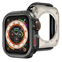 【人気商品】in アップルウォッチ保護ケース+背面ケースの2 1デザイン 9/8/7/SE/6/5/4 series 防傷 Ultraに変身する Watch 瞬時にApple 耐衝撃 45mm/44mm 亜鉛合金素材 Apple Apple アップルウォッチカのサムネイル