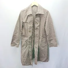 ◇ CANBIO カンビオ シンプル 無地 長袖 トレンチコート サイズS チャコ－ル系 レディース E  【1404240021044】