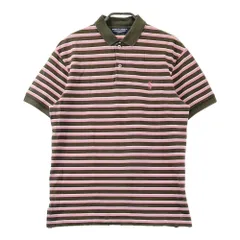 サイズ：L POLOGOLF ラルフローレン ポロゴルフ  半袖ポロシャツ 刺繍 ボーダー柄 ピンク系 [240101424178] ゴルフウェア メンズ ストスト